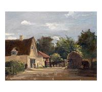 Artery8 Lionel Bicknell Constable Cottage C1850 Painting Large Wall Art Poster Print Thick Paper 18X24 Inch
