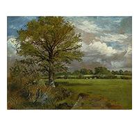 Artery8 Lionel Constable Tree In Meadow 1850 Painting Art Print Canvas Premium Wall Decor Poster Mural