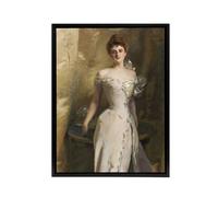 Artery8 Lisa Colt Curtis Elegant Portrait Sargent Framed Canvas Wall Art Print in Brown | Size: W12" x H16" Artery8 Brown W12" x H16"