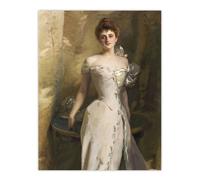Artery8 Lisa Colt Curtis Elegant Portrait Sargent Wall Art Poster Print in Brown | Size: W24" x H32" Artery8 Brown W24" x H32"