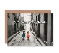 Wee Blue Coo Greeting Friends Friendship Little Girls Therapy Sealed Greeting Card Plus Envelope Blank inside