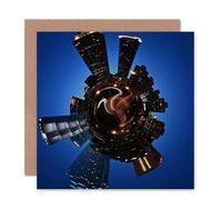 Artery8 Little World Atlanta City Lights Art Card Artery8 Multicolor