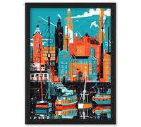 Artery8 Liverpool Royal Albert Dock Waterfront Cityscape Wall Art Print - A4 Size