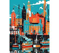Artery8 Liverpool Royal Albert Dock Waterfront Cityscape Extra Large XL Wall Art Poster Print