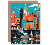 Artery8 Liverpool Royal Albert Dock Waterfront Cityscape Travel Birthday Sealed Greeting Card Plus Envelope Blank inside