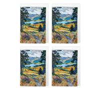 Artery8 Loch Lomond Landscape Scenic Scotland Pack of 4 Greeting Cards | Size: 4 Pack Artery8 Multicolor 4 Pack