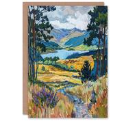 Artery8 Greeting Card Loch Lomond Scottish Landscape Nature Lover Blank For Him Or Her Art Birthday Card