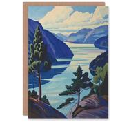 Artery8 Greeting Card Loch Ness Lake Scottish Highlands Landscape Blank For All Him Or Her Art Birthday Card