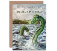 Artery8 Loch Ness Nessie Motivation Believe in Yourself Scottish Card Artery8 Multicolor