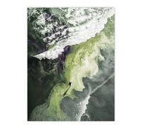 Artery8 Lone Figure Abstract Beach Shore Waves Aerial For Living Room Extra Large XL Wall Art Poster Print
