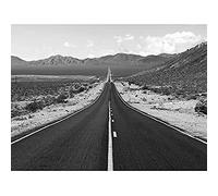 Artery8 Long Straight Road Mountain Landscape Unframed Wall Art Print Poster Home Decor Premium