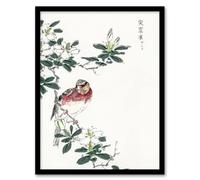 Artery8 Long Tailed Rosefinch Japanese Japan Framed Wall Art Print Numata Kashu | Size: A4 Artery8 Multicolor A4