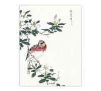 Artery8 Long Tailed Rosefinch Japanese Japan Wall Art Print Numata Kashu | Size: W18" x H24" Artery8 Multicolor W18" x H24"