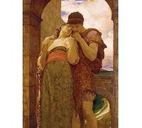 Artery8 Lord Frederic Leighton Wedded Couple Painting Art Print Canvas Premium Wall Decor Poster Mural