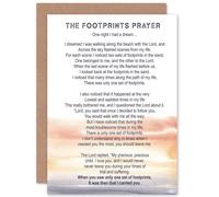 Artery8 Lord Jesus Foot s In The Sand Poem Watercolour Greeting Card in White Artery8 White