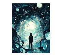 Artery8 Lost In A Dream Surreal Tunnel Figure Conceptual Living Room Large Wall Art Poster Print Thick Paper 18X24 Inch