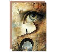 Artery8 Greeting Card Lost in a Dream Surrealism Conceptual Art Blank For Him Or Her Art Birthday Card