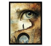 Artery8 Lost in a Dream Surrealism Conceptual Art Framed Art Print in Beige | Size: W12" x H16" Artery8 Beige W12" x H16"
