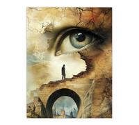 Artery8 Unframed Wall Art Lost In A Dream Surrealism Conceptual - 12X16 Inch