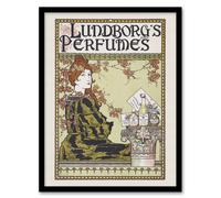 Artery8 Louis Rhead Lundborgs Art Nouveau Vintage Advert Framed Wall Art Print in Green | Size: A4 Artery8 Green A4