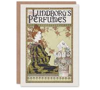 Artery8 Louis Rhead Lundborgs Art Nouveau Vintage Advert Personalised Art Greeting Card