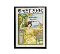 Artery8 Louis Rhead The Century Midsummer Holiday Cover Framed Canvas Art in Yellow | Size: W12" x H16" Artery8 Yellow W12" x H16"