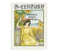Artery8 Louis Rhead The Century Midsummer Holiday Issue Cover Wall Art Print in Yellow | Size: W24" x H32" Artery8 Yellow W24" x H32"