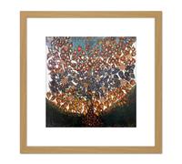 Artery8 Louis Seraphine Senlis Tree Of Life Painting 8X8 Inch Square Wooden Framed Wall Art Print Picture with Mount in Light Oak Artery8 Light Oak