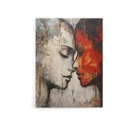 Artery8 Love & Affection Lesbian Couple Canvas Wall Art Print in Red | Size: W12" x H16" Artery8 Red W12" x H16"
