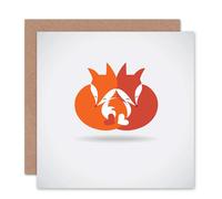 Artery8 Love Cartoon Hearts Fox Anniversary Valentines Card Artery8 Multicolor