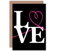 Artery8 Love Neon Paint Greetings Card in Black Artery8 Black