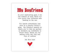 Artery8 Love Poem Cat Lover Boyfriend Romantic Poetry Fun Bedroom Extra Large XL Wall Art Poster Print