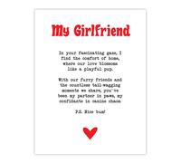 Artery8 Love Poem Dog Lover Girlfriend Romantic Poetry Bedroom Extra Large XL Wall Art Poster Print