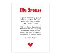Artery8 Love Poem Dog Lover Spouse Romantic Poetry Fun Bedroom Extra Large XL Wall Art Poster Print
