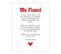 Love Poem Ginger Fiancé Romantic Funny Wall Art Print Artery8 White W24 inch x H32 inch