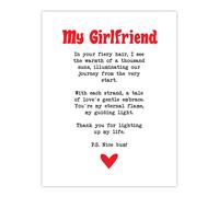 Artery8 Love Poem Ginger Girlfriend Romantic Funny Bedroom Large Wall Art Poster Print Thick Paper 18X24 Inch