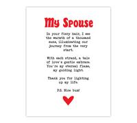 Artery8 Love Poem Ginger Spouse Romantic Funny Wall Art Print in White | Size: W12" x H16" Artery8 White W12" x H16"