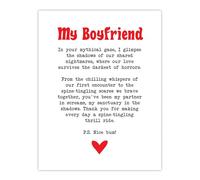 Artery8 Love Poem Horror Fan Boyfriend Romantic Poetry Bedroom Extra Large XL Wall Art Poster Print