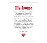 Artery8 Love Poem Horror Fan Spouse Romantic Poetry Fun Bedroom Extra Large XL Wall Art Poster Print