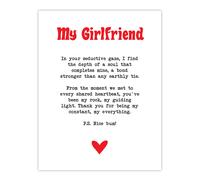 Artery8 Love Poem My Everything Girlfriend Romantic Sweet Wall Art Print in White | Size: W12" x H16" Artery8 White W12" x H16"