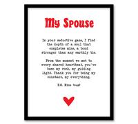 Artery8 Love Poem My Everything Spouse Romantic Poetry Bedroom Artwork Framed Wall Art Print A4