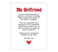 Artery8 Love Poem Whimsy Magic Girlfriend Romantic Poetry Wall Art Print in White | Size: W18" x H24" Artery8 White W18" x H24"