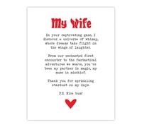 Artery8 Love Poem Whimsy Magic Wife Romantic Poetry Fun Bedroom Large Wall Art Poster Print Thick Paper 18X24 Inch