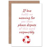 Artery8 Love Recycle This No Meaning Happy Funny Eco Friendly Sealed Greeting Card Plus Envelope Blank inside