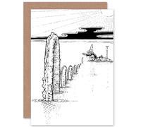 Artery8 Lubin Loch Ness Monster Heath Robinson Art Card Artery8 Multicolor