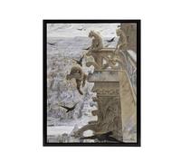 Artery8 Luc Olivier Merson Notre Dame Paris France Framed Canvas Art Print in Grey | Size: W12" x H16" Artery8 Grey W12" x H16"