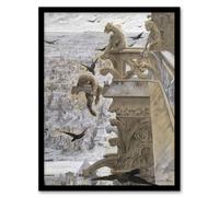 Artery8 Luc Olivier Merson Notre Dame Paris France Framed Wall Art Print in Grey | Size: A4 Artery8 Grey A4