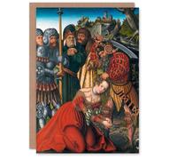 Artery8 Lucas Cranach The Martyrdom of Saint Barbara Art Greeting Card Artery8 Multicolor