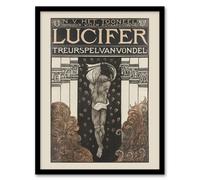 Artery8 Lucifer Mourning Game Theatre Poster Holst Framed Wall Art Print | Size: W12" x H16" Artery8 Multicolor W12" x H16"
