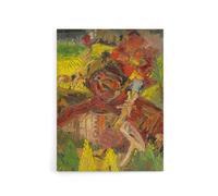 Artery8 Lumberjack Abstract Portrait Kubincan Canvas Wall Art Print | Size: W24" x H32" Artery8 Multicolor W24" x H32"